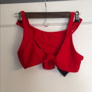 Zaful Red Tie-front Bikini Set